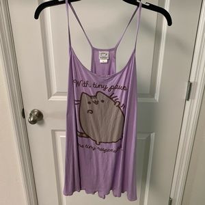 Pusheen purple tank top